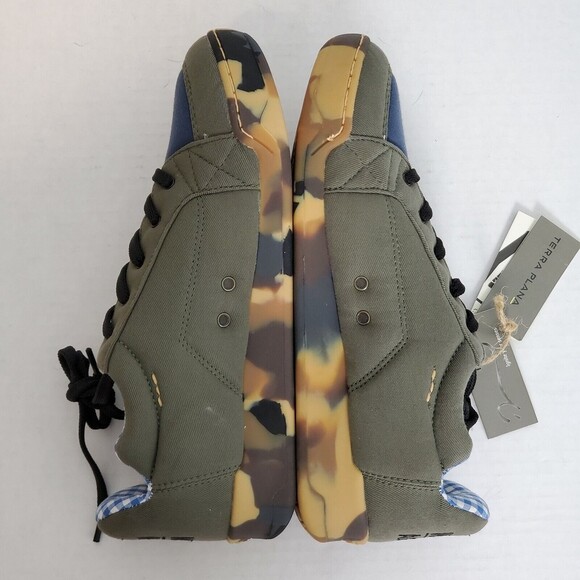 Terra Plana Worn Again Eco Friendly Shoes Blue Green US 8.5 Camo Sole Ra… - Picture 10 of 12
